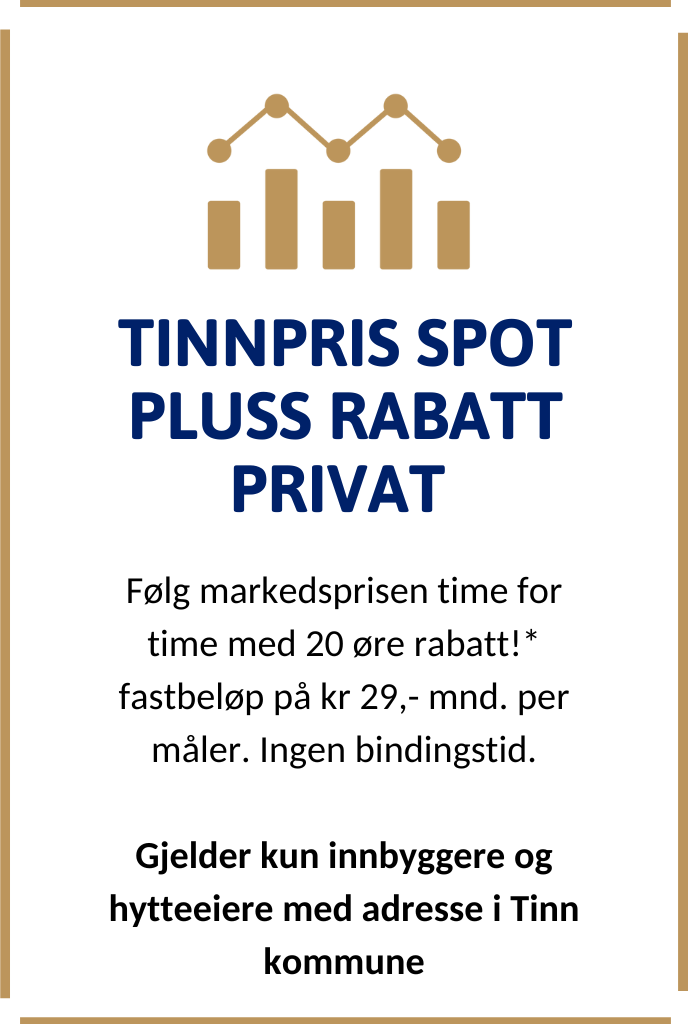 Tinnpris spot pluss rabatt privat - Tinn Energi & Fiber - Tinn Energi & Fiber