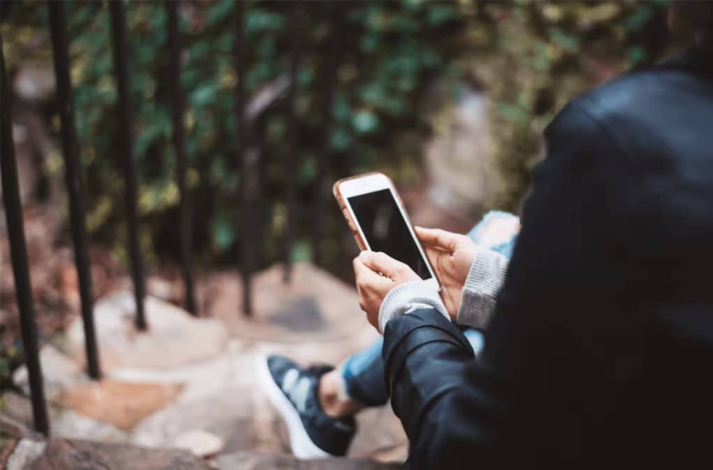 a person holding a phone