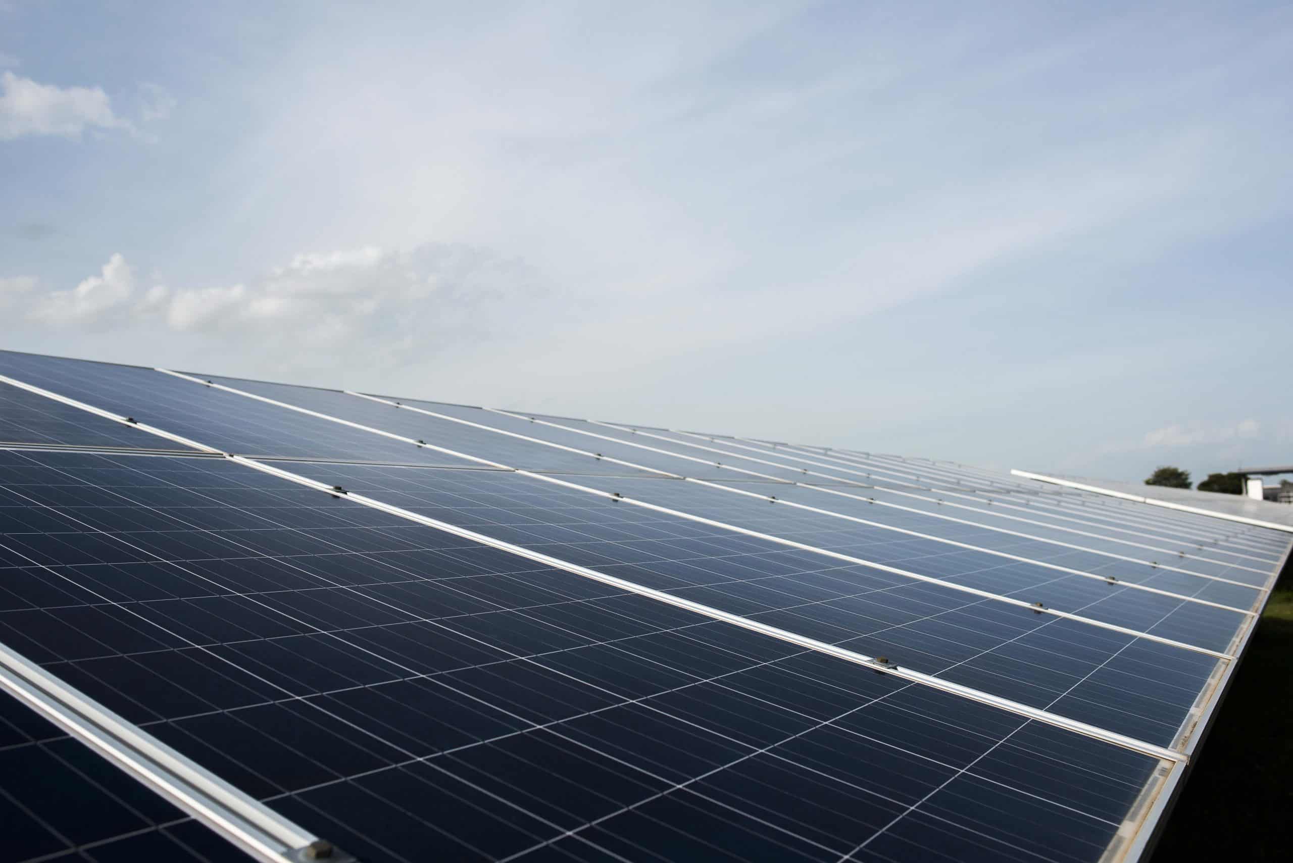 a solar panel on a roof